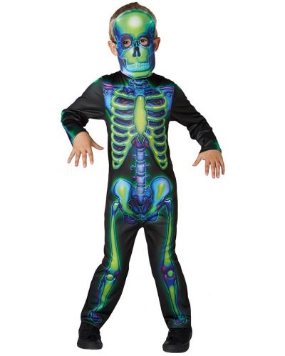 Costum de carnaval pentru copii Rubies - Neon Skeleton, mărimea M - 1