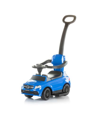 Mașină pentru copii cu mâner și baldachin Chipolino - Mercedes AMG GLЕ63, albastrâ - 2