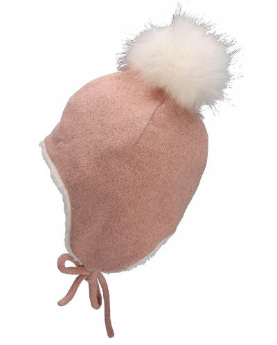 Pălărie de iarnă pentru copii cu pompon Sterntaler - Fetiță, 55 cm, 4-6 ani, roz - 4