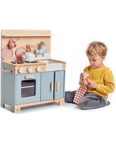 Tender Leaf Toys - Bucătărie din lemn Mini Chef cu accesorii - 3