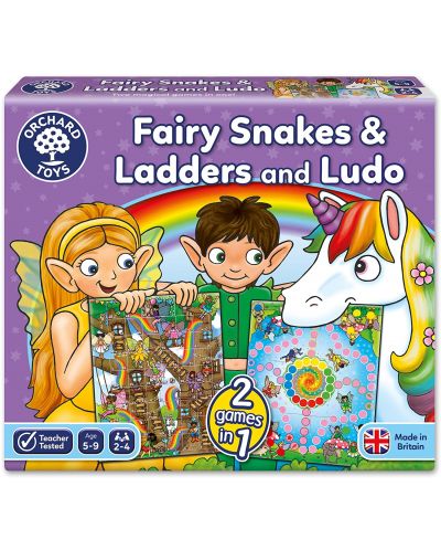 Joc pentru copii Orchard Toys - Fairy Snakes & Ladders and Ludo - 1