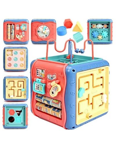 Jucărie pentru copii 7 în 1 MalPlay - Cub interactiv educațional - 1