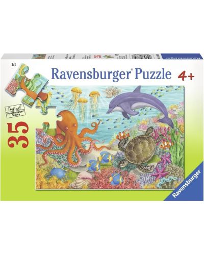 Puzzle pentru copii Ravensburger  din 35 piese - Prieteni de mare - 1