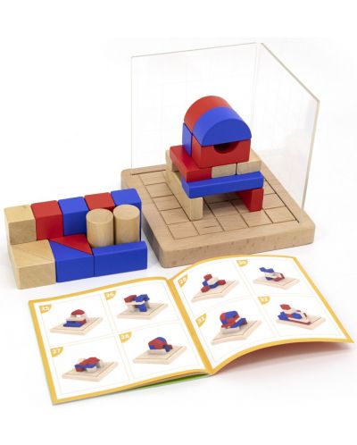 Joc pentru copii cu blocuri de lemn Viga - Compoziții de construcție 3D - 2