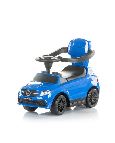 Mașină pentru copii cu mâner și baldachin Chipolino - Mercedes AMG GLЕ63, albastrâ - 3