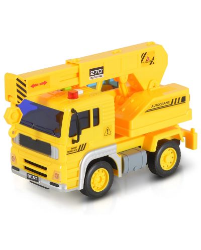 Jucărie pentru copii Moni Toys - Camion cu macara și cârlig, cu sunet și lumină, 1:20 - 4