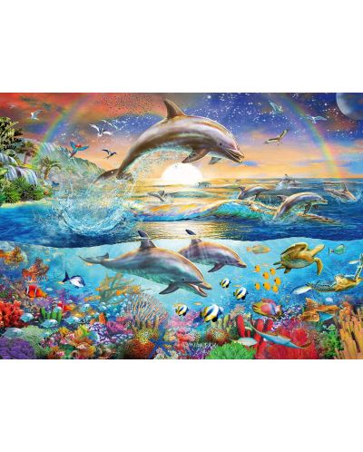 Puzzle pentru copii Ravensburger  din 300 XXL piese - Paradisul delfinilor - 2