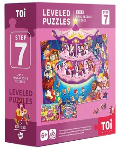 Puzzle progresiv pentru copii Toi World - Parcul de distractii, nivel 7 - 1
