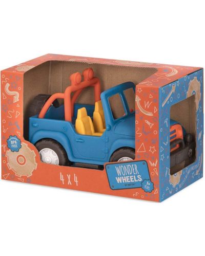 Jucarie pentru copii Battat Wonder Wheels - Mini Jeep 4 x 4, albastru - 3