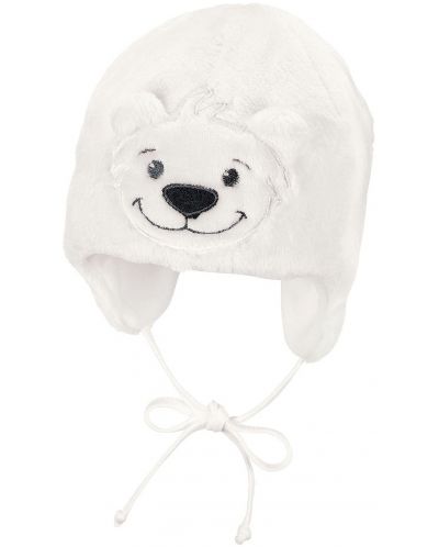 Pălărie de iarnă pentru copii Sterntaler - Bear, 49 cm, 12-18 luni, ecru - 1