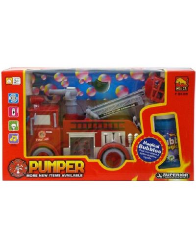 O jucărie de copii Raya Toys -Camion de pompieri cu bule de săpun - 1
