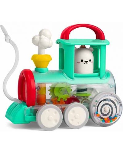 Jucărie pentru copii Hola Toys - Pentru împingere și tragere, Locomotiva Jolly - 1