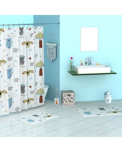 Perie de toaletă pentru copii Inter Ceramic - Cat and Dog, 9.8 x 39.5 cm - 2