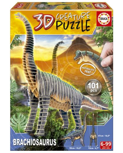 Educa Puzzle 3D din 101 piese - Brachiosaurus - 1