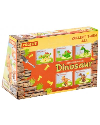 Constructor pentru copii Polesie Toys - Dinozaur Stegosaurus - 5