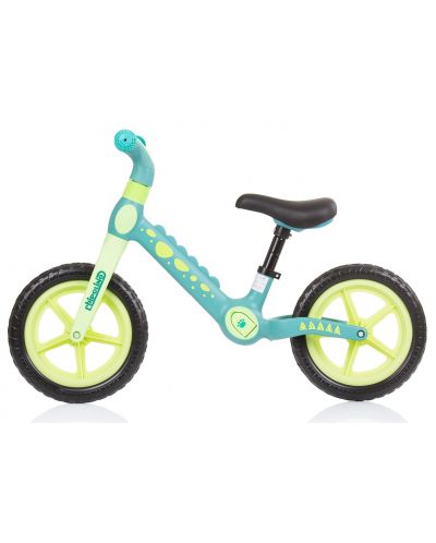 Bicicletă de echilibru pentru copii Chipolino - Dino, albastru și verde - 2
