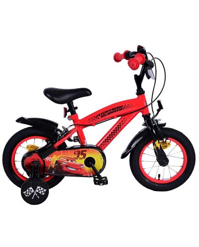 Bicicletă pentru copii cu roți auxiliare  E&L cycles - Disney, Cars 2, 12'' - 1