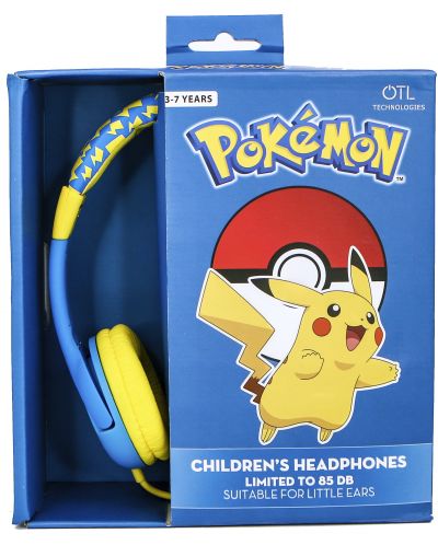 Casti pentru copiiOTL Technologies - Pokemon Pikachu, galbene/albastre - 5