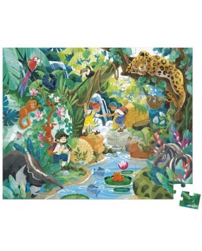 Puzzle Janod 100 de piese - Aventuri în junglă - 2