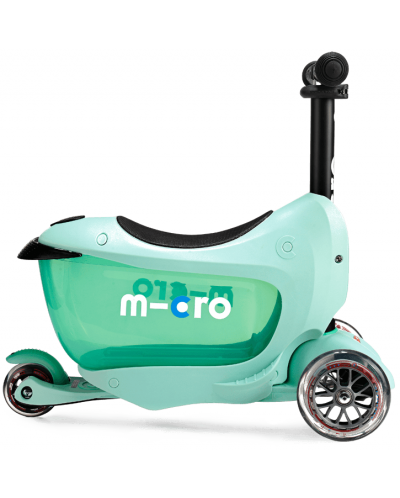 Scooter pentru copii 2 în 1 Micro - Mini2Go Deluxe Plus, mentă - 5