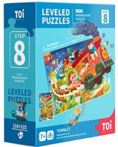 Puzzle progresiv pentru copii Toi World - Oras, nivel 8 - 1