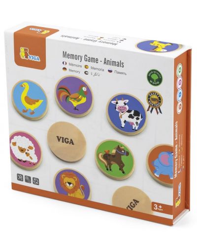 Viga Joc de memorie pentru copii - Animale - 2