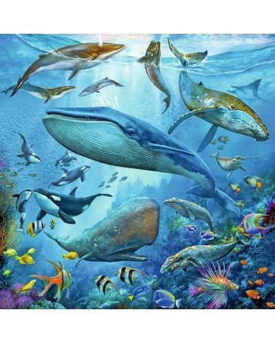 Puzzle pentru copii  Ravensburger 3 x 49 piese - Viața în ocean - 2