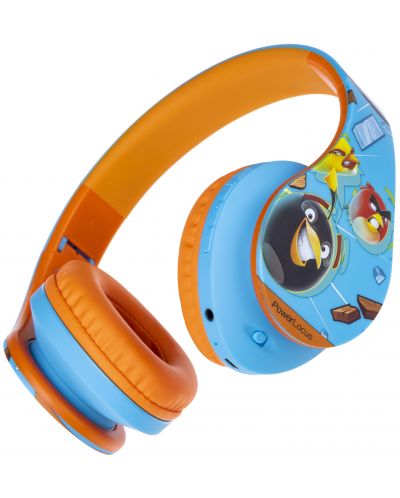Căști pentru copii PowerLocus - P2 Kids Angry Birds,wireless, albastru/portocaliu - 3