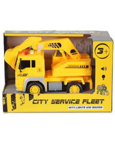 Jucărie pentru copii Moni Toys - Camion cu cupă, sunet și lumină, 1:20 - 1