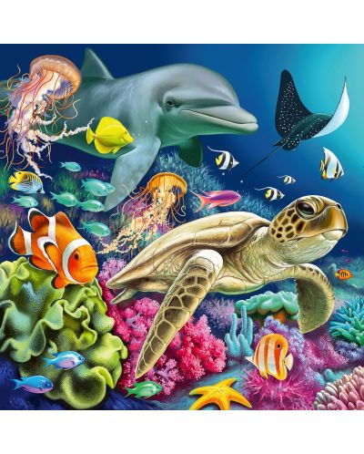 Puzzle pentru copii Ravensburger  3 x 49 piese - Sub apă - 2