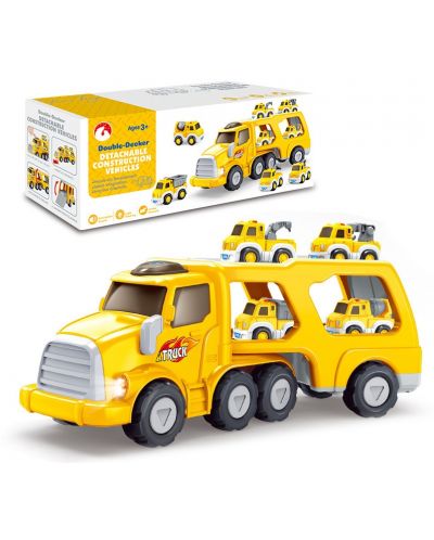 Set de joacă pentru copii Sonne - Camion cu platformă și mașini  - 3