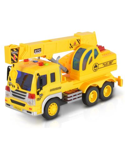 Jucărie pentru copii Moni Toys - Camion cu cabină și macara, 1:16 - 3
