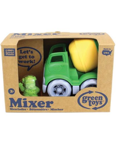 Green Toys - Camion de beton, galben și verde - 2
