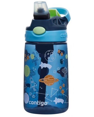Sticlă de apă pentru copii Contigo Easy Clean - Blueberry Cosmos, 420 ml - 1