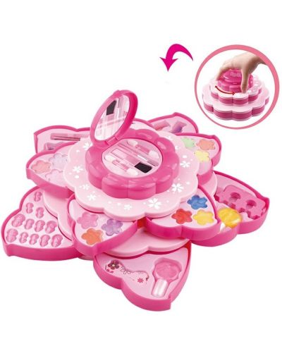 Set de cosmetice pentru copii Raya Toys - Sparkle and Glitter, roz - 2