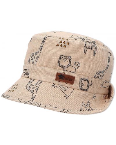 Pălărie de vară pentru copii cu protecție UV 50+ Sterntaler - Animale, 53 cm, 2-4 ani, bej - 1