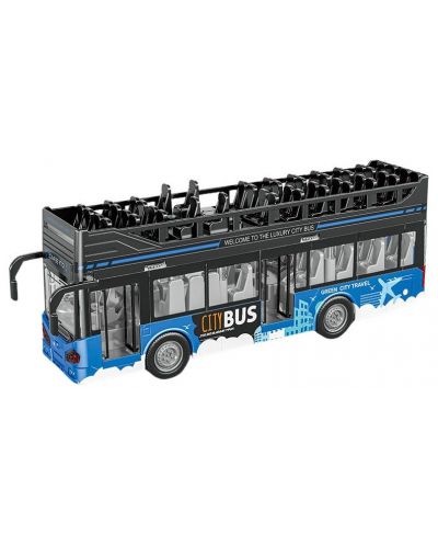Jucărie pentru copii Raya Toys - Autobuz cu două etaje, Traffic Bus, 1:16 - 2