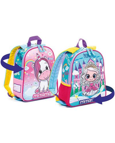 Rucsac pentru copii cu doua fete Mitama Spinny - Unicorn-Princess - 3
