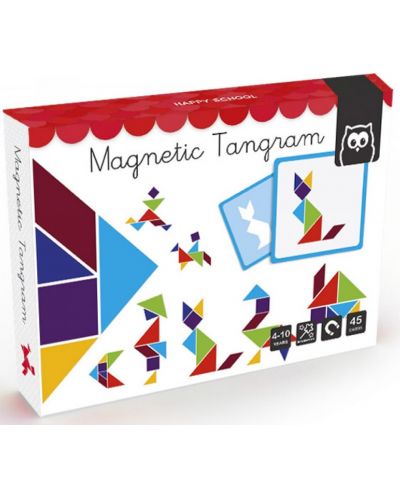 Joc pentru copii Еurekakids - Tangram magnetic, cu 45 de carduri - 1