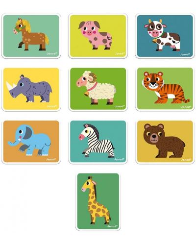 Carte magnetica pentru copii Janod - Animale - 2