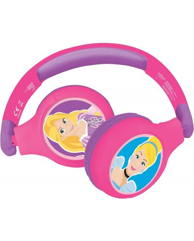 Căști pentru copii Lexibook - Princesses HPBT010DP, wireless, roz - 2