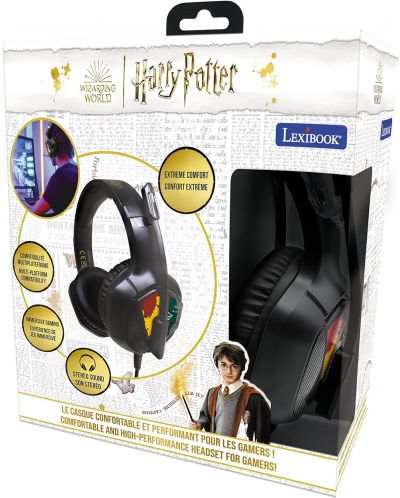 Căști pentru copii cu microfon Lexibook - Harry Potter HPG10HP, negru - 4