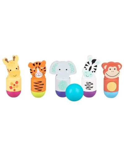 Pistă de bowling din lemn pentru copii Orange Tree Toys - Animalele junglei - 1