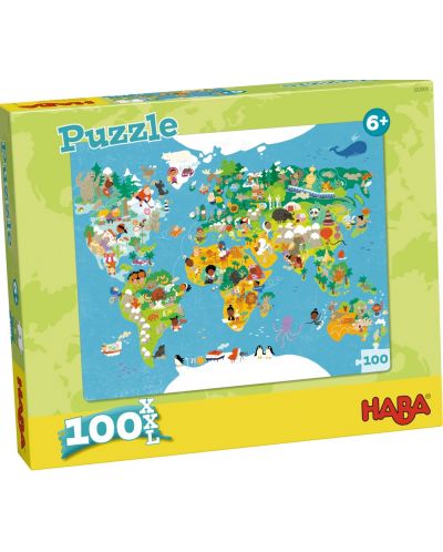 Puzzle pentru copii Haba - Harta lumii, 100 piese - 2