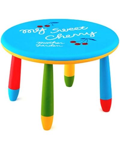 Masa rotunda pentru copii Sonne Home - Cires, Albastru - 1