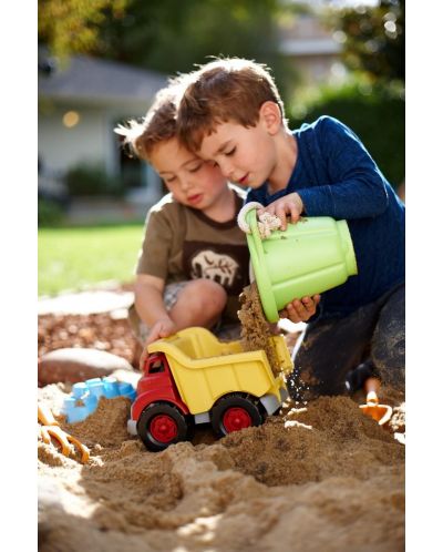 Jucarie pentru copii Green Toys - Autobasculanta, rosu cu galben - 4