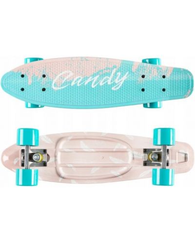Skateboard pentru copii Qkids - Galaxy, pene roz - 2