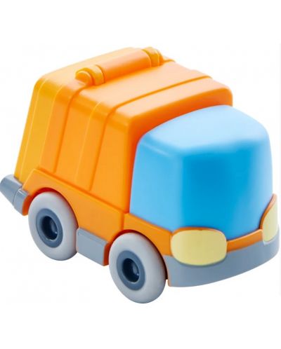 Jucărie pentru copii Haba - Camion de gunoi cu motor de inerție - 1