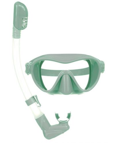Mască de scufundare pentru copii cu snorkel Zizito, verde  - 1