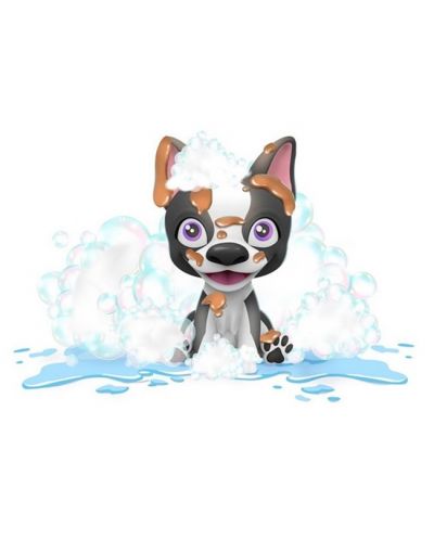 Joaca de copii Kidz World Washy Friends - Cățeluș de baie cu noroi, Boston Terrier - 6